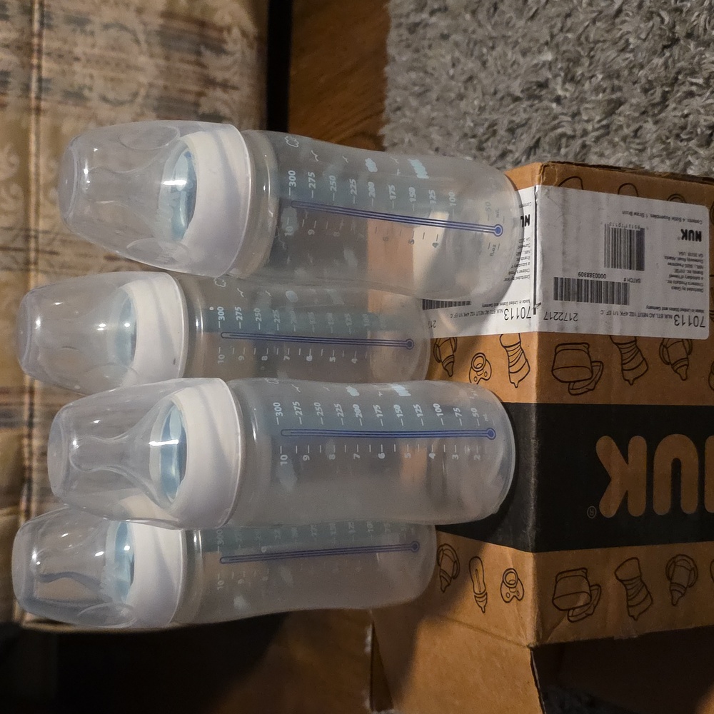 NUK Clear Baby Bottles Set Of 4